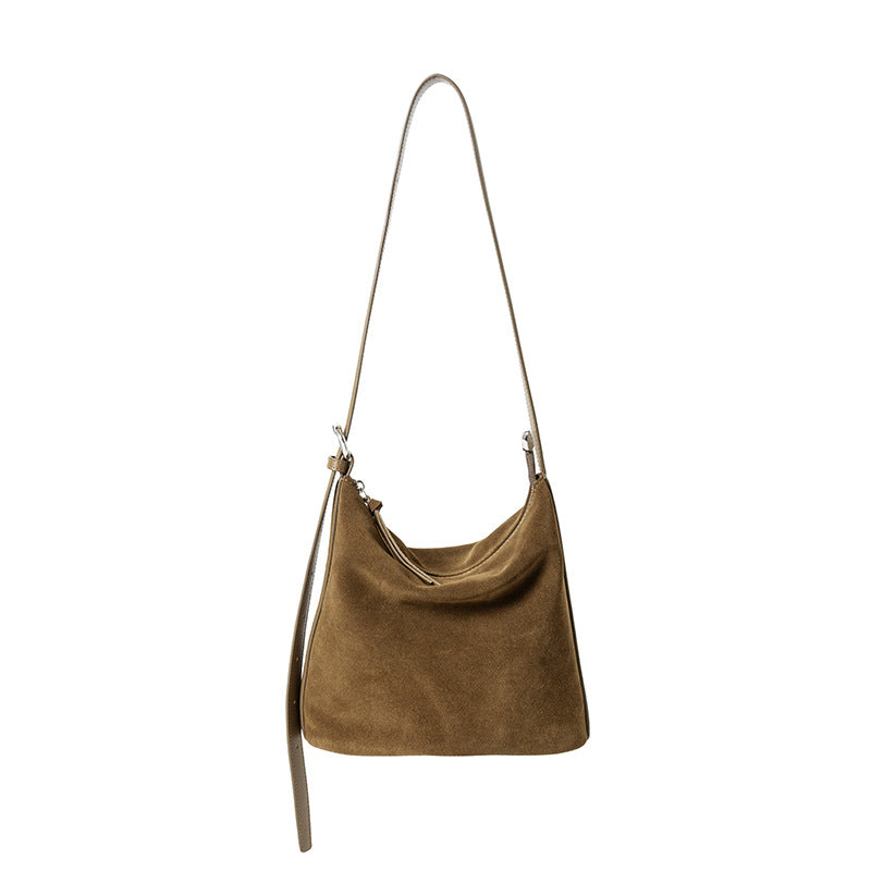 Women's Genuine Leather Large Capacity Barrel Retro Shoulder Bags