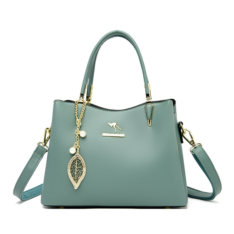 Women's Large Capacity Simple Textured Commuter Shoulder Bags