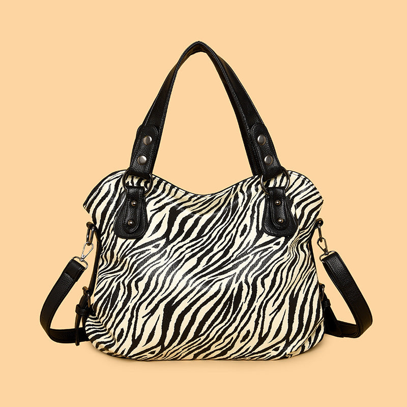 Women's Print Motorcycle Atmospheric Zebra Commuter Vintage Style Bags