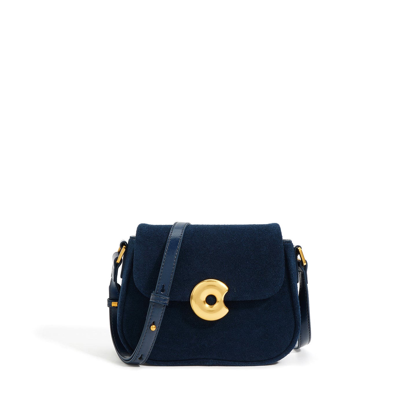 Genuine Leather Saddle Popular Niche Textured Shoulder Bags