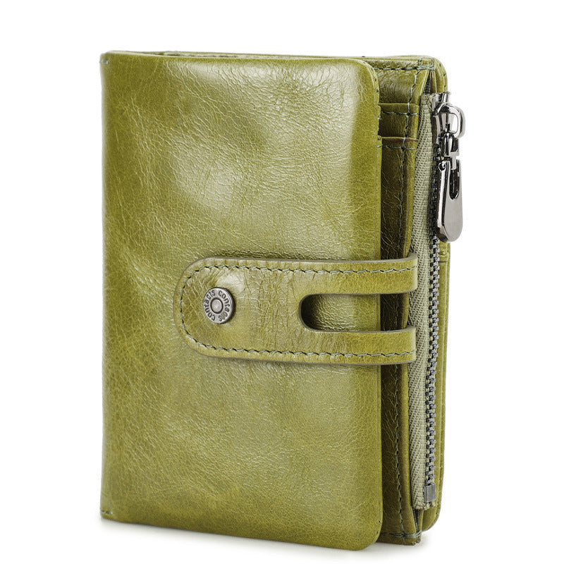 Men's Black Angel Tracker Cowhide Swiping Men's Wallets