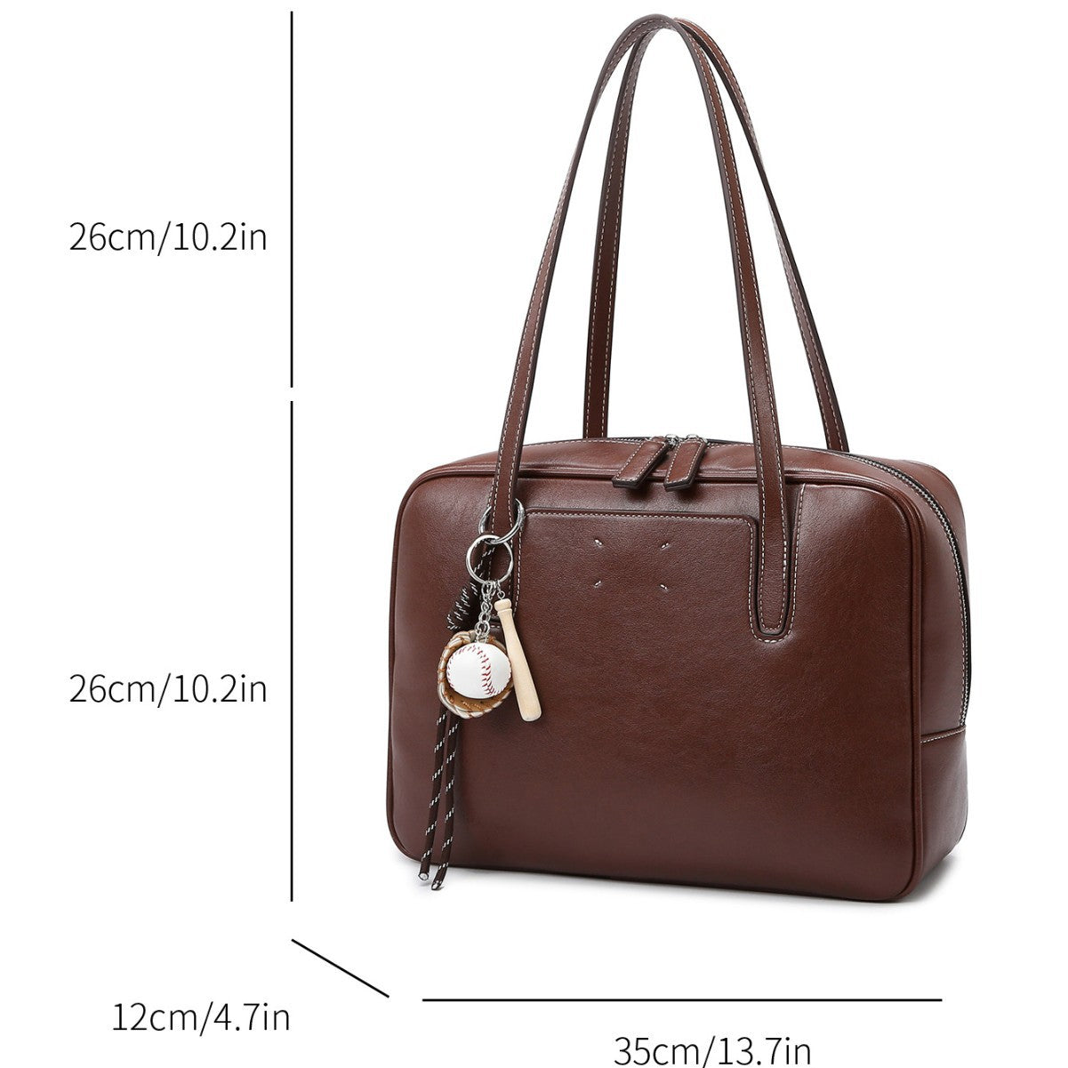Women's Large Capacity Retro Bowling Fashion Simple Shoulder Bags