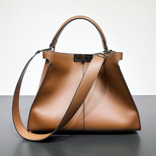 Women's Leather Fashionable Large Capacity With Cat Handbags