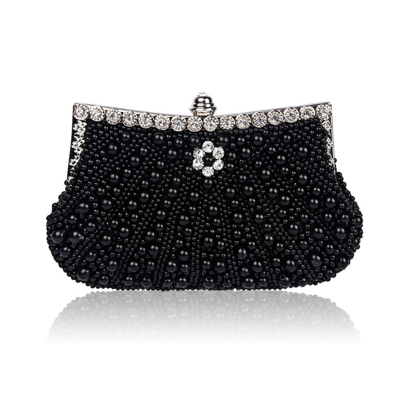 Women's Elegant Pearl Dinner Clutch Banquet Commuting Evening Bags