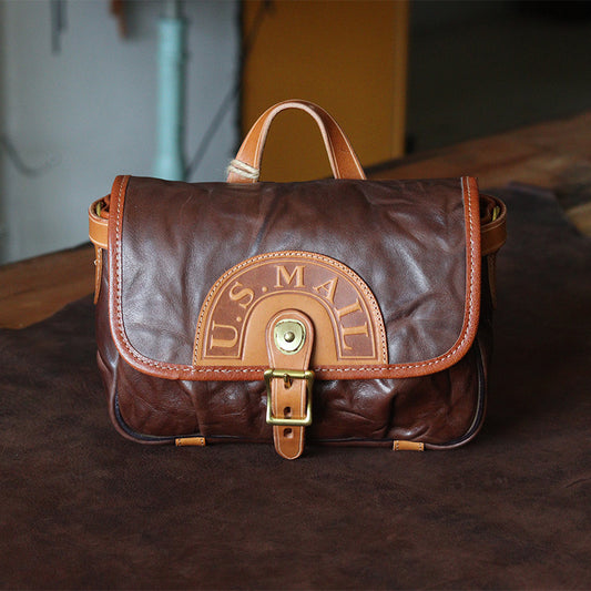 Women's & Men's Vintage Genuine Leather First Layer Cowhide Crossbody Bags
