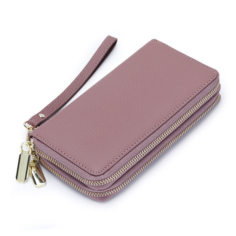 Women's Outside Leather Long Large Capacity Double Ladies Wallets