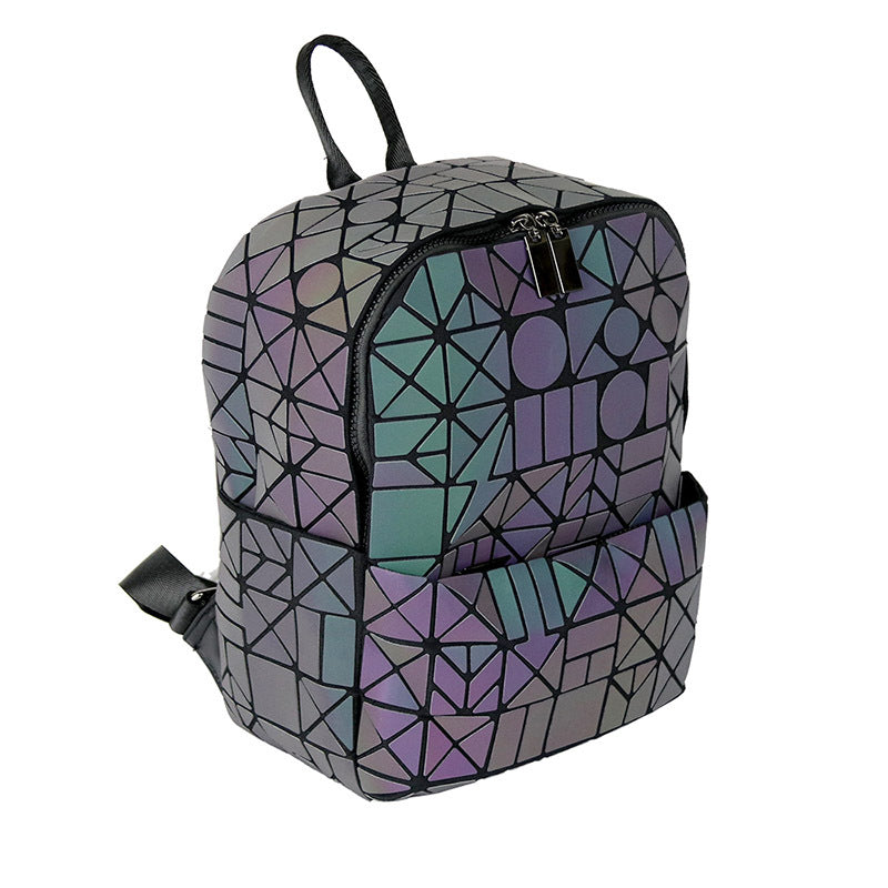 Women's & Men's & Geometric Luminous Color Changing Material Backpacks