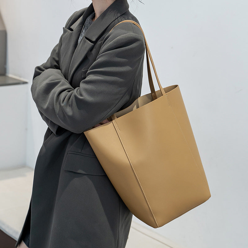 Women's Niche Leather Cowhide High-grade Versatile Large Shoulder Bags
