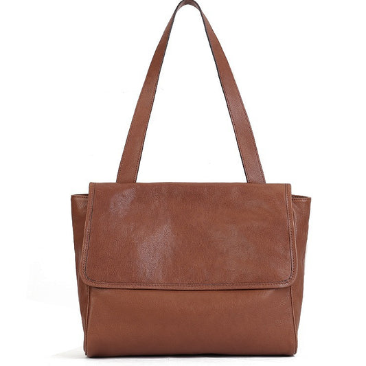 Women's Genuine Leather First Layer Cowhide Simple Commute Crossbody Bags
