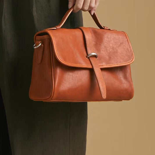 Women's Leather Large Capacity Commuter Niche Vegetable Shoulder Bags