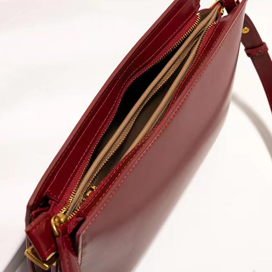 Women's Genuine Leather Simple Design High-grade Exquisite Shoulder Bags