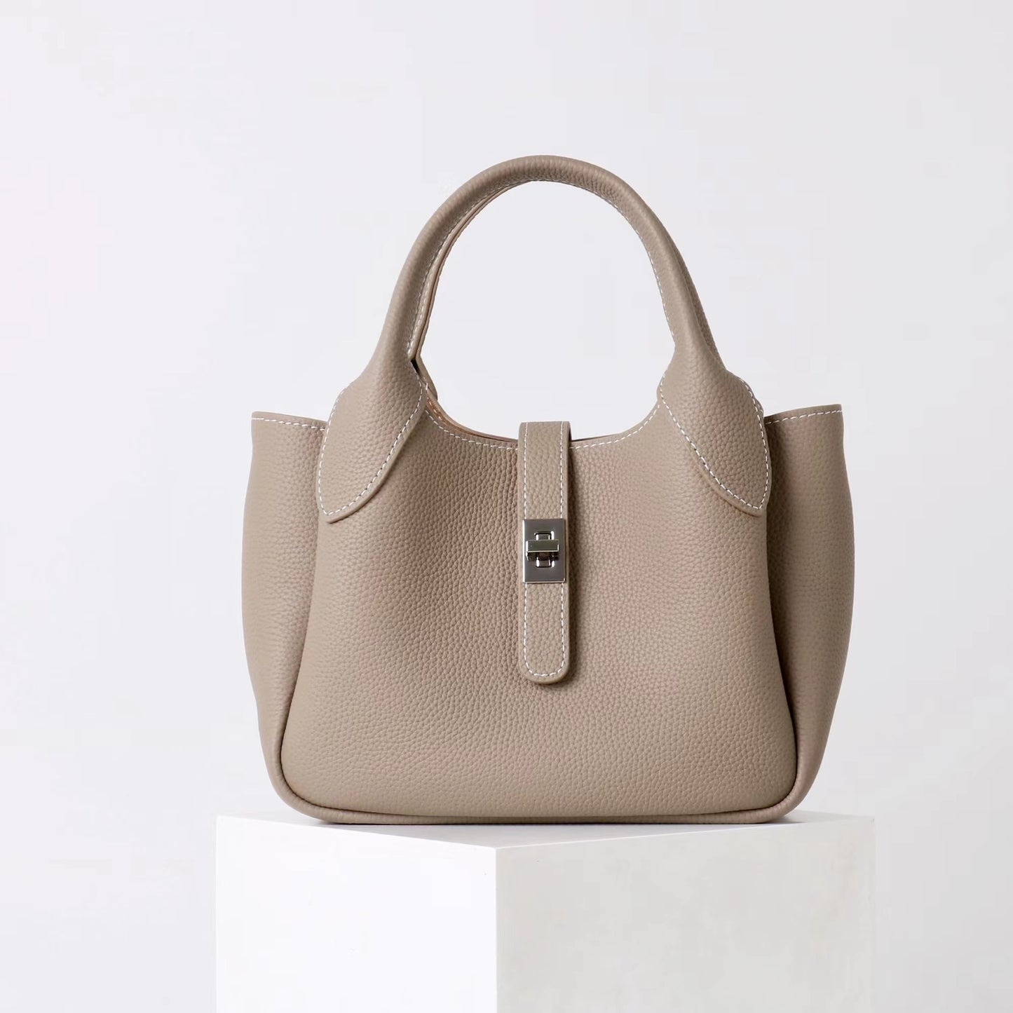 New Elegant Cowhide High-grade Vegetable Basket Crossbody Bags