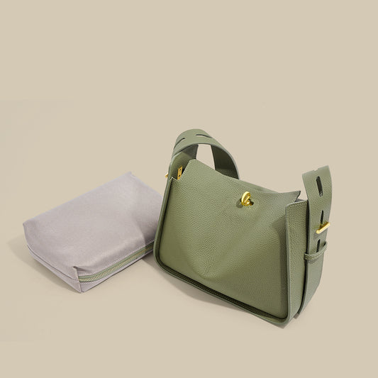 Design Leather Fashion Genuine Portable Pillow Shoulder Bags