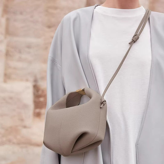 Women's French Niche Lunch Genuine Leather High Handbags