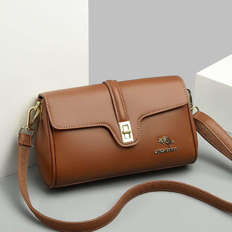 Women's Simple Trendy Korean Style Flip Solid Crossbody Bags