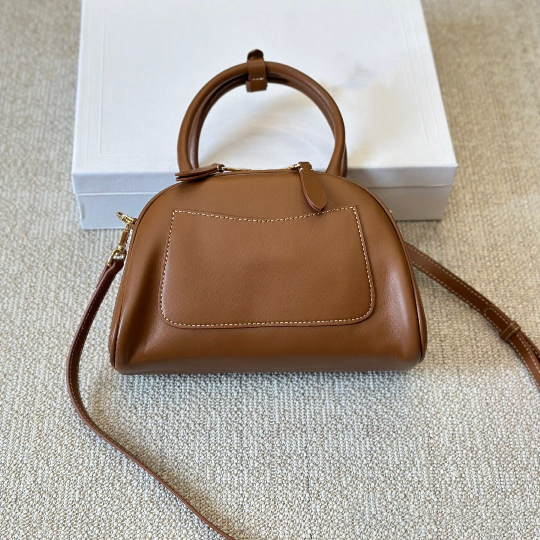 Home Niche Bowling Saddle Half Month Portable Box Crossbody Bags