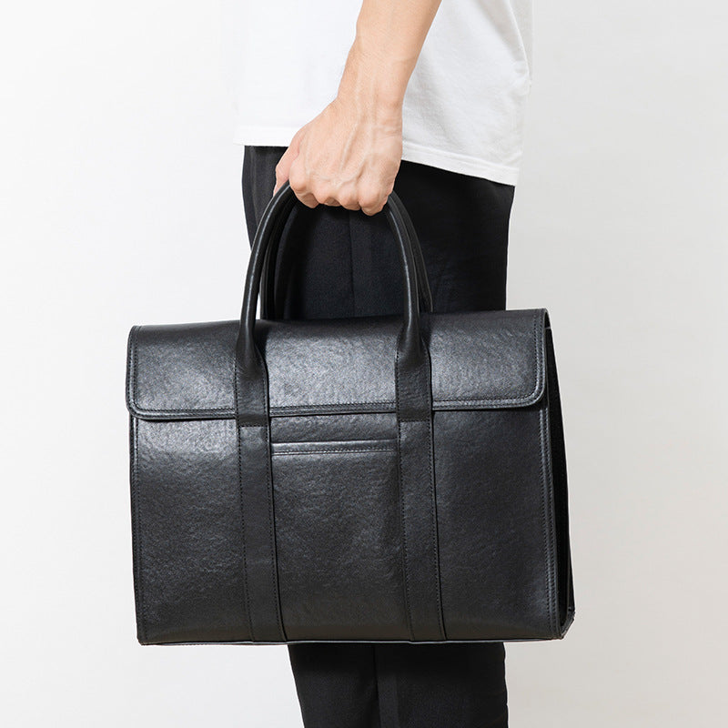 Men's Leather Business Fashion Computer Large Capacity Men's Handbags