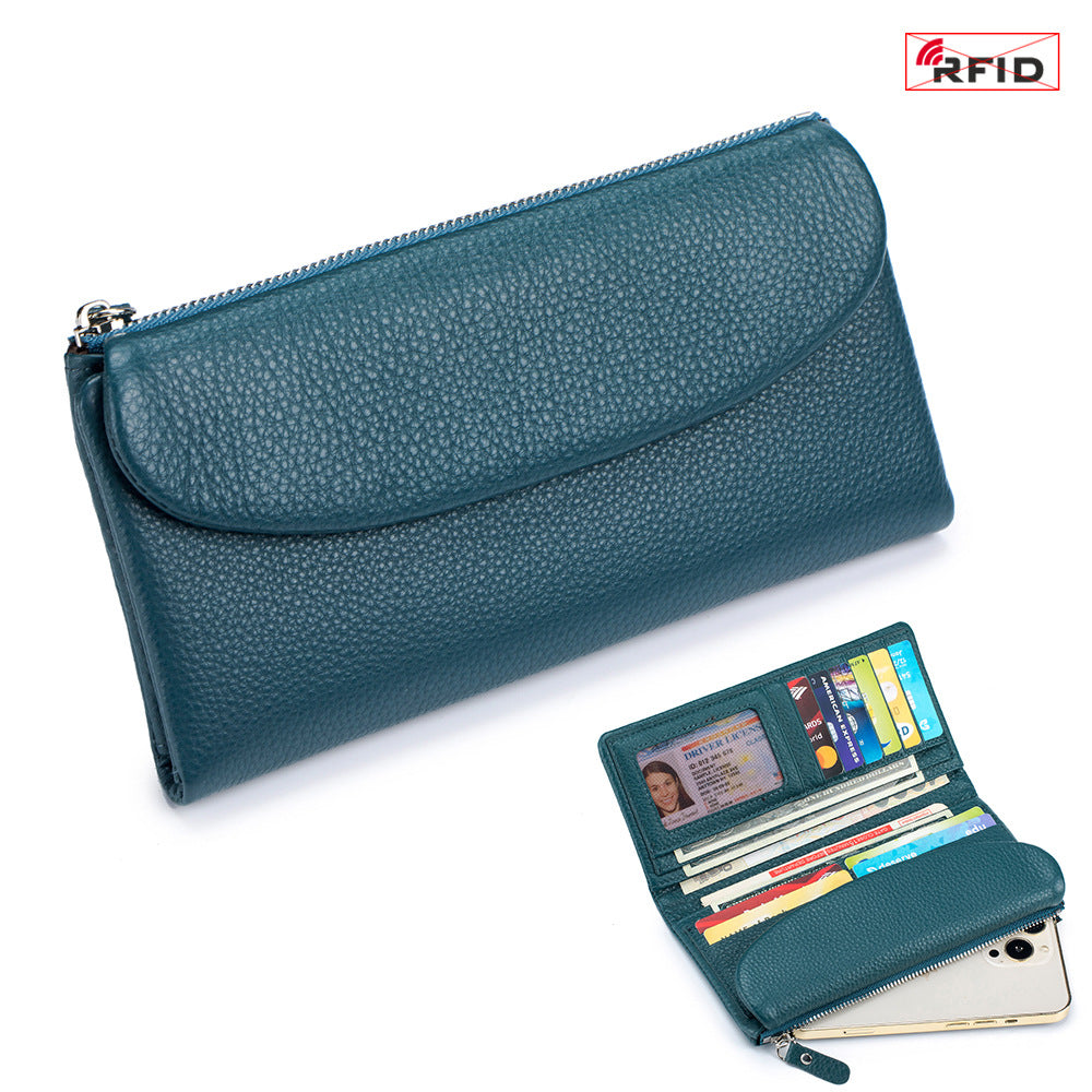 Layer Cowhide Clutch Female Soft Genuine Ladies Wallets