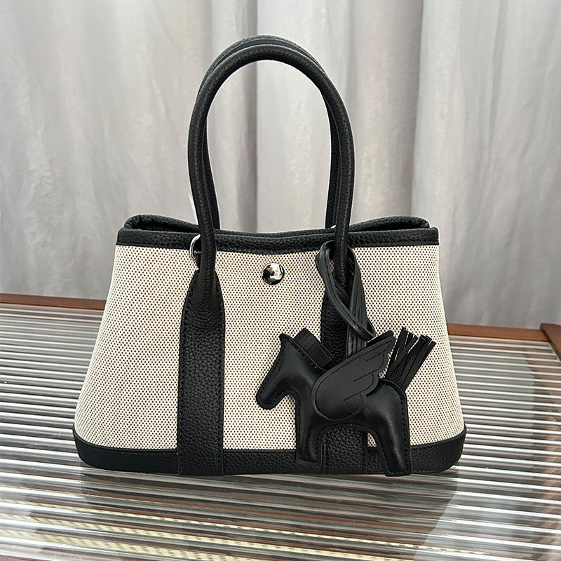 Women's Fashionable Canvas Panda Color Portable Mini Crossbody Bags