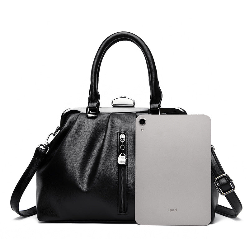 Women's Fashion Pleated Simple Large Capacity Shoulder Bags