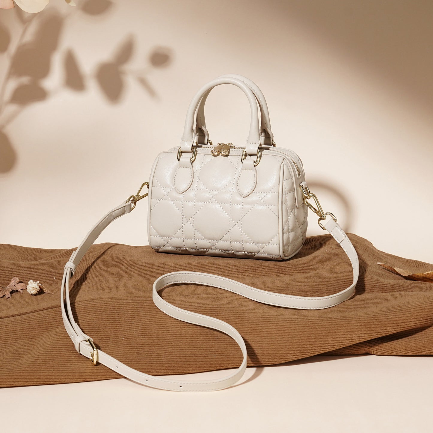 Women's Fashion High-grade Diamond Plaid Portable Crossbody Bags