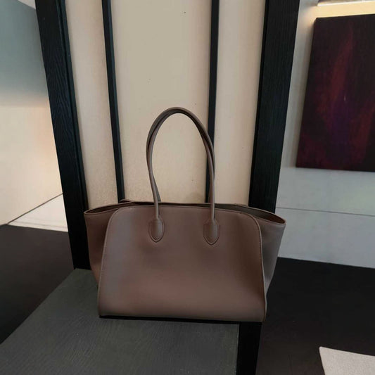 Women's Cowhide Trendy Simple Commuter Long Large Handbags