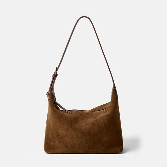 Women's Genuine Leather Frosted Cowhide High-grade Simple Crossbody Bags