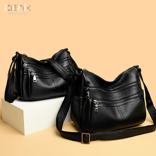 First Layer Cowhide Large Capacity Versatile Crossbody Bags