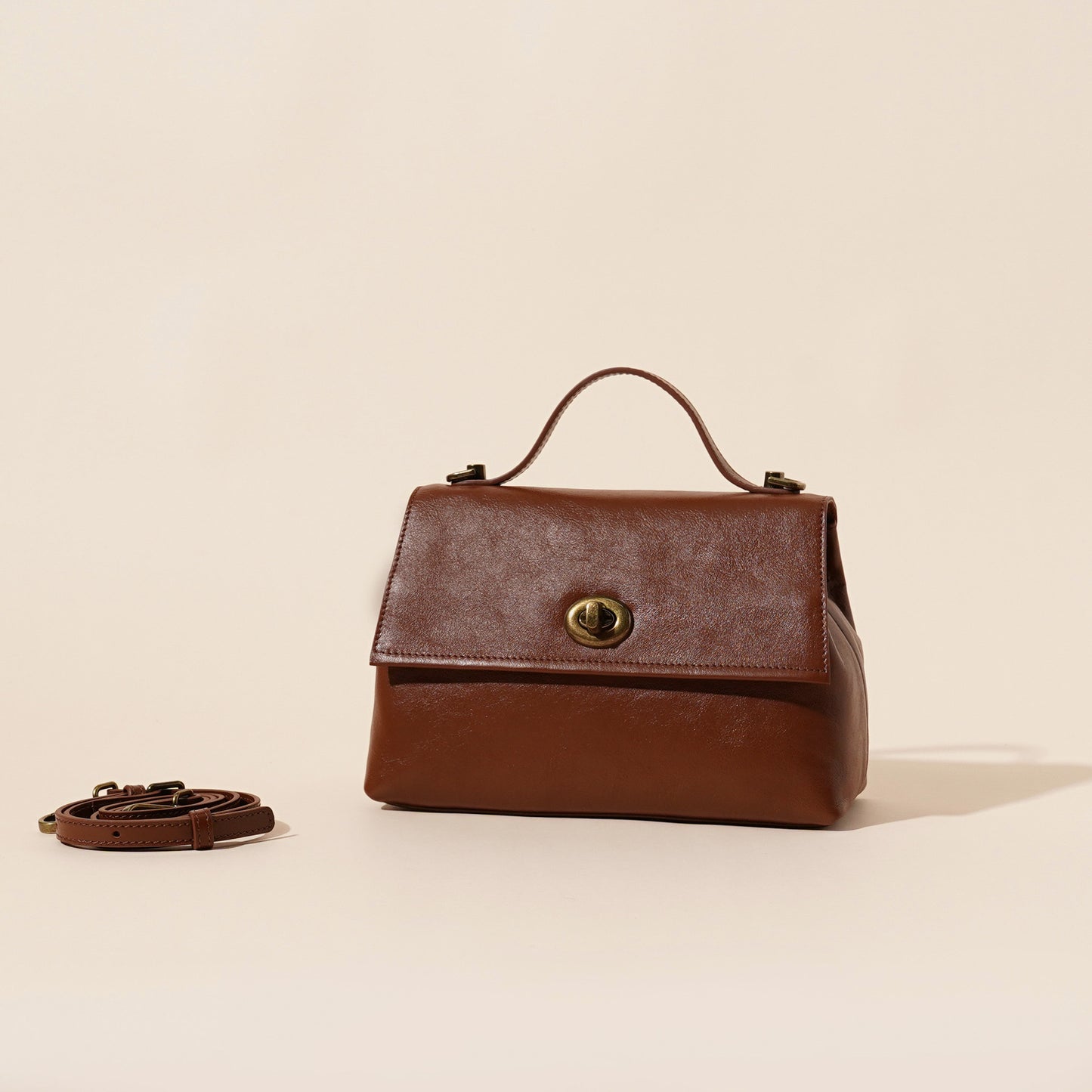 Women's Retro First Layer Leather Flip Genuine Crossbody Bags