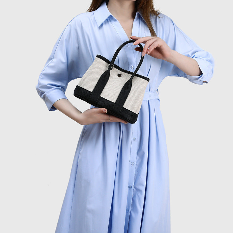 Durable Women's Canvas Stitching Mini Fashion Bags