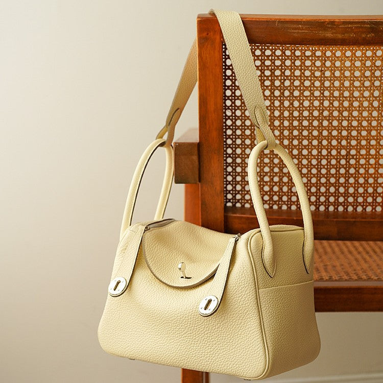 Women's Handmade Large Lindy Genuine Leather Doctor Handbags