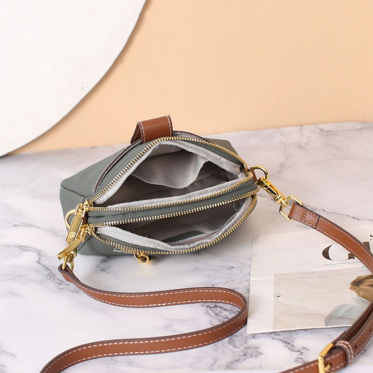 Women's Genuine Leather Fashion First Layer Cowhide Crossbody Bags