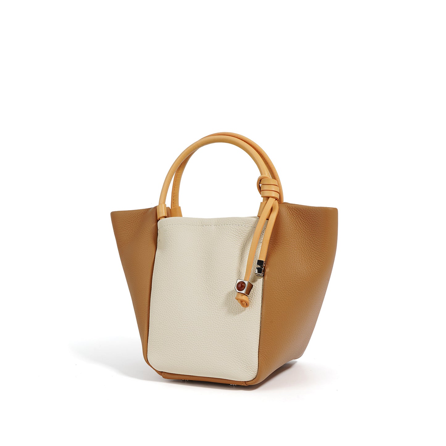 Layer Cowhide Vegetable Basket Simple High-grade Shoulder Bags