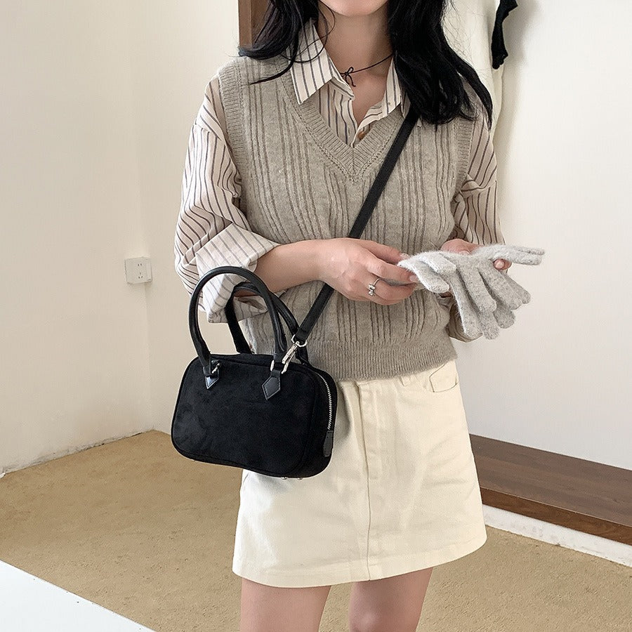 Women's Korean Style Suede Autumn Retro Minimalist Bags