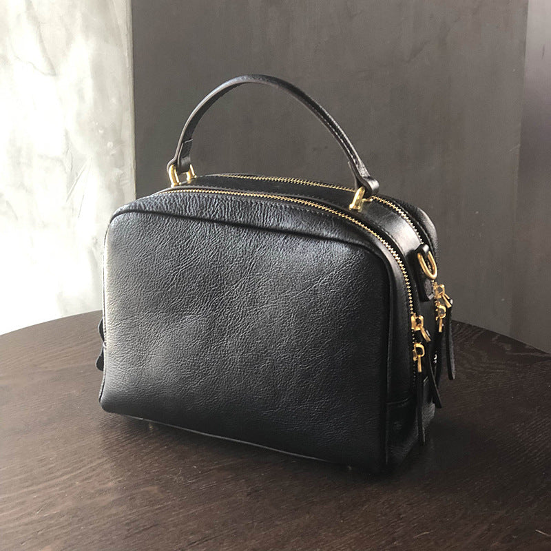 Women's Tanning Cowhide Retro Easy Matching Fashion Handbags