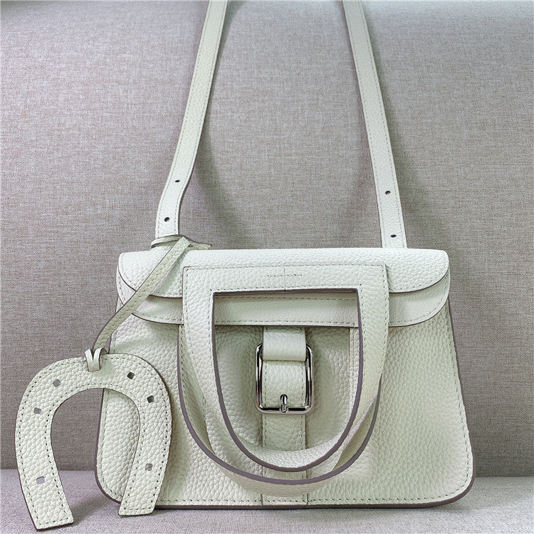 Women's First Layer Cowhide Leather Horseshoe Fashion Shoulder Bags