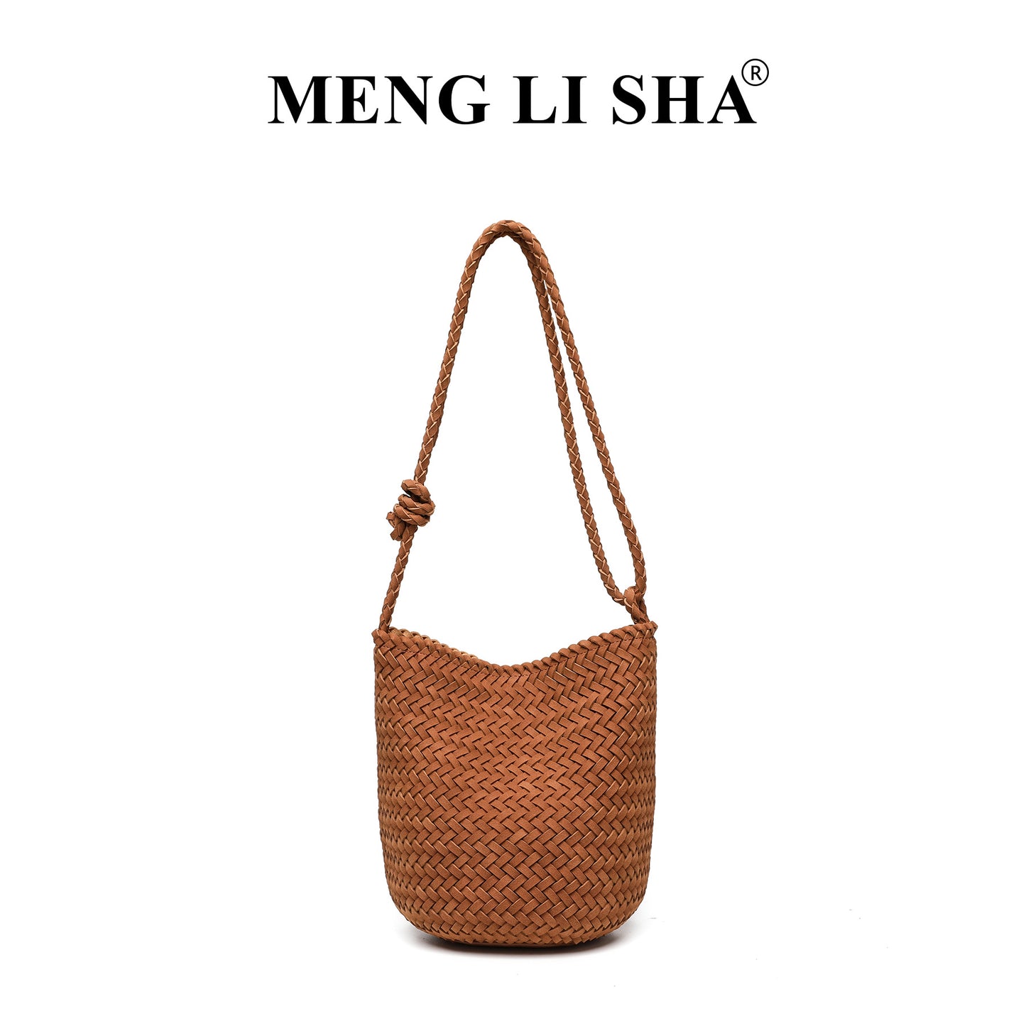 Women's French Retro High-grade Frosted Handmade Woven Shoulder Bags