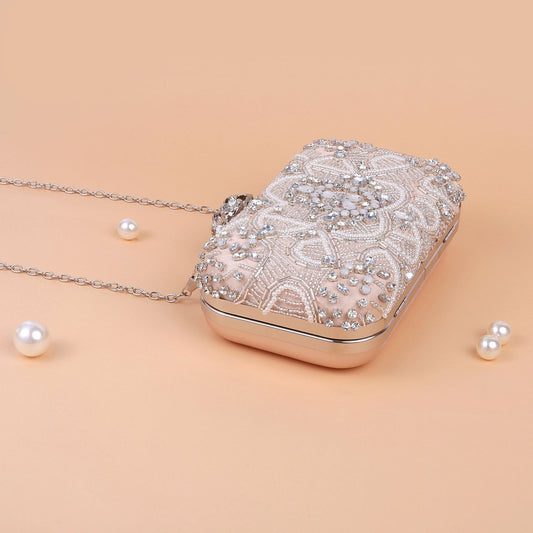 Women's Banquet Pearl Embroidery Dress Garment Diamond Bags