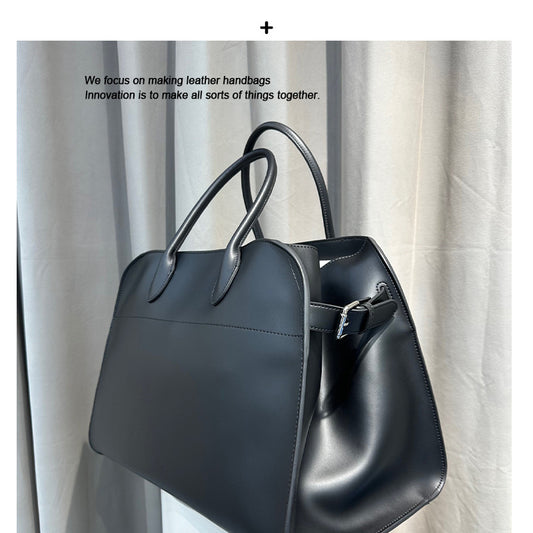 Women's Fashionable High-grade Black Large Capacity Portable Bags