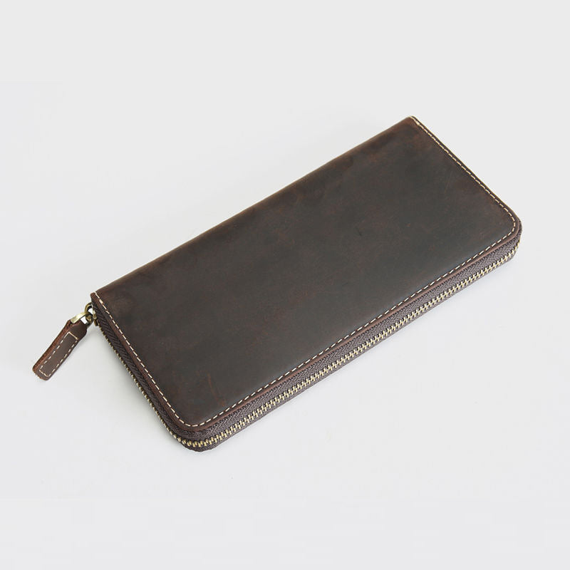 Men's Retro Crazy Horse First Layer Cowhide Men's Wallets
