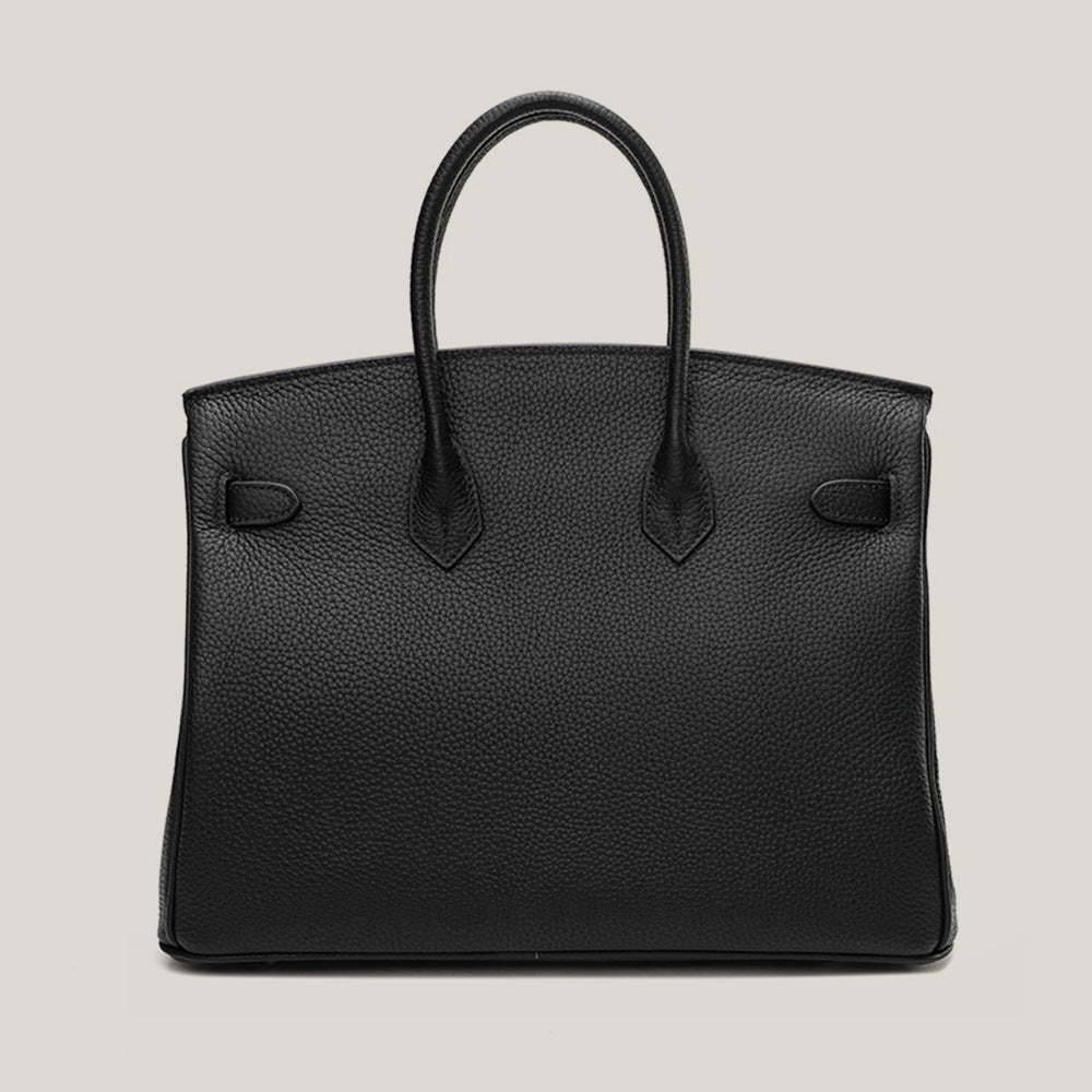 Women's Sier Litchi Pattern Genuine Leather First Layer Bags