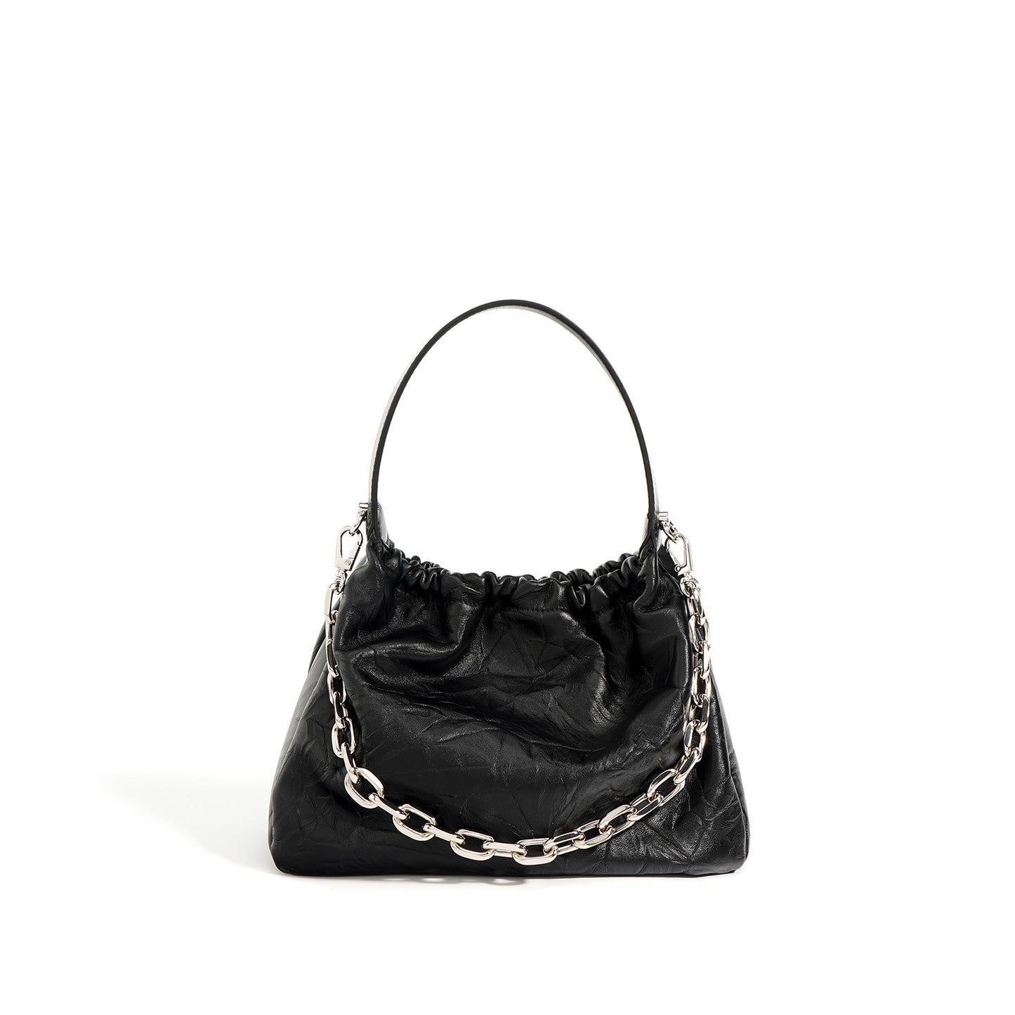 Women's Idle Style High-grade Large Capacity Pleated Shoulder Bags