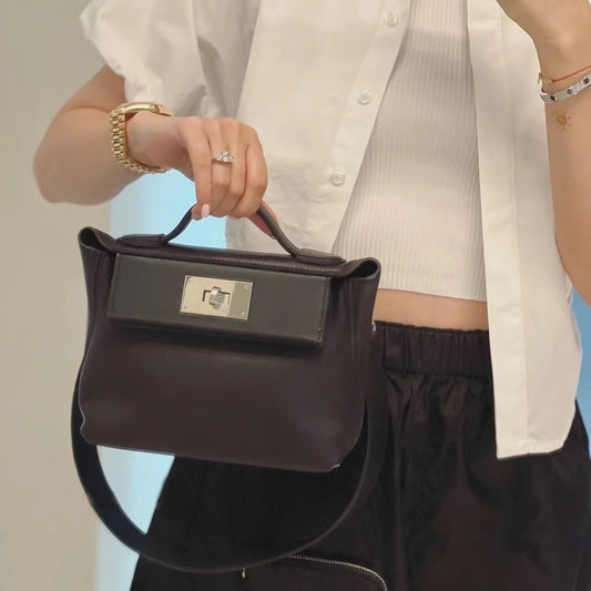 Women's Retro Kelly Mini First Layer Cowhide Dumpling Crossbody Bags