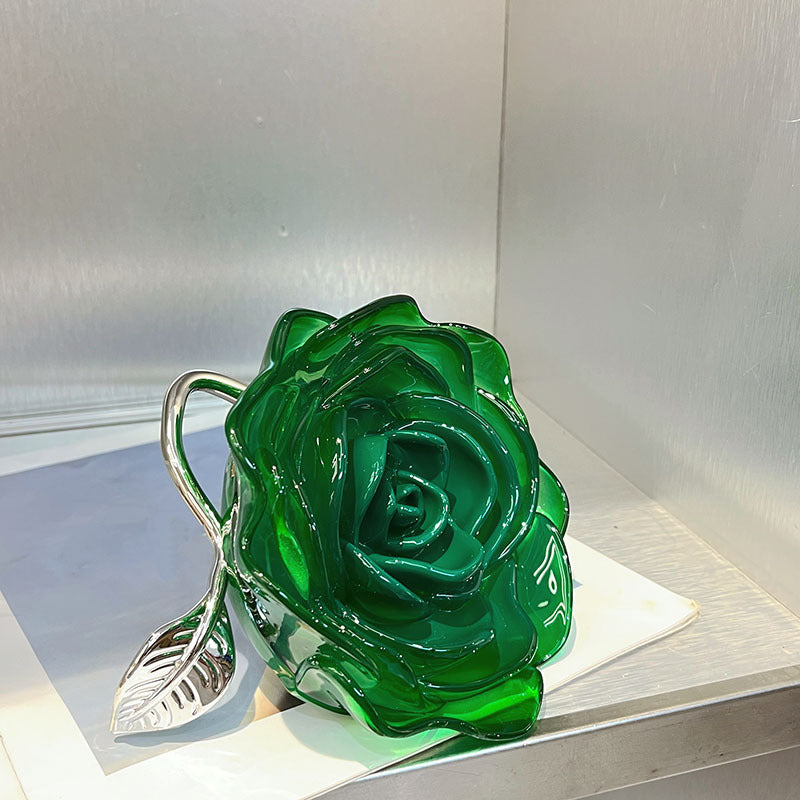 Acrylic Camellia Flower Box Dinner Mini Bags