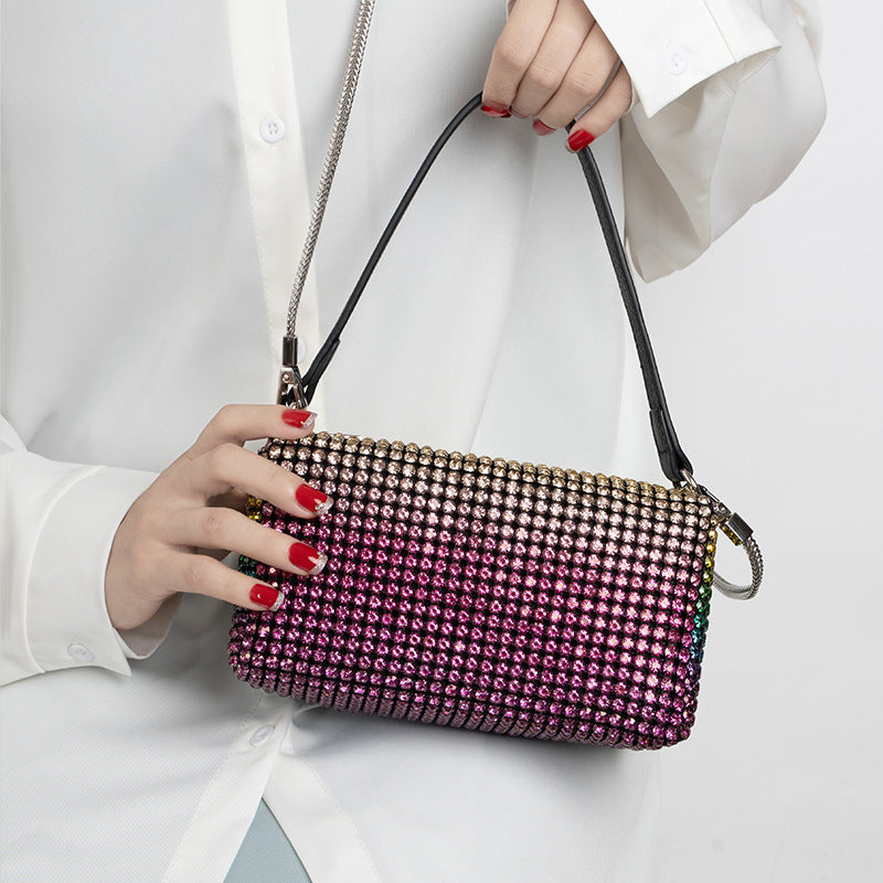 King Rhinestone Female Fashion Underarm Summer Bags