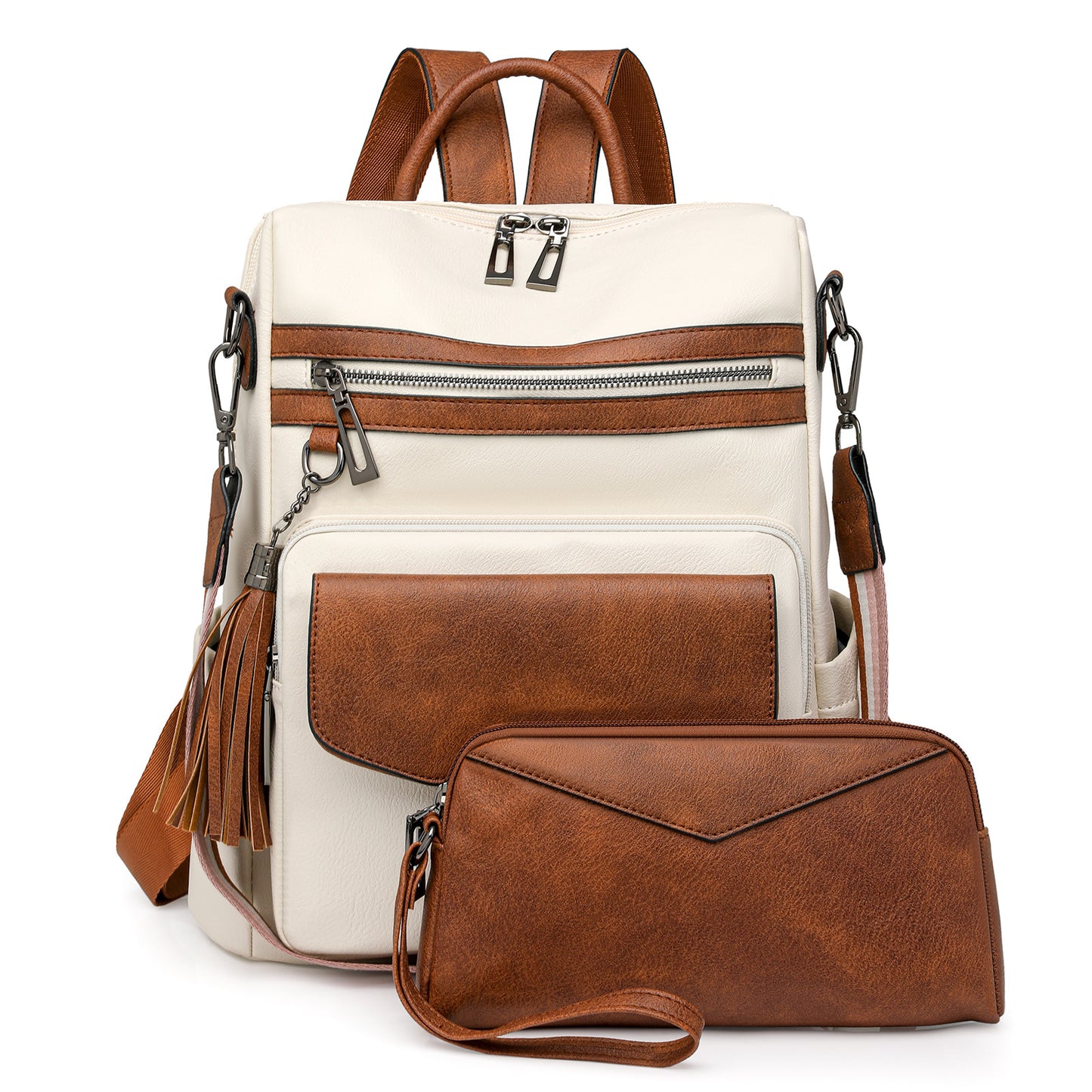 Women's Retro Easy Matching High-grade Two Colors Backpacks