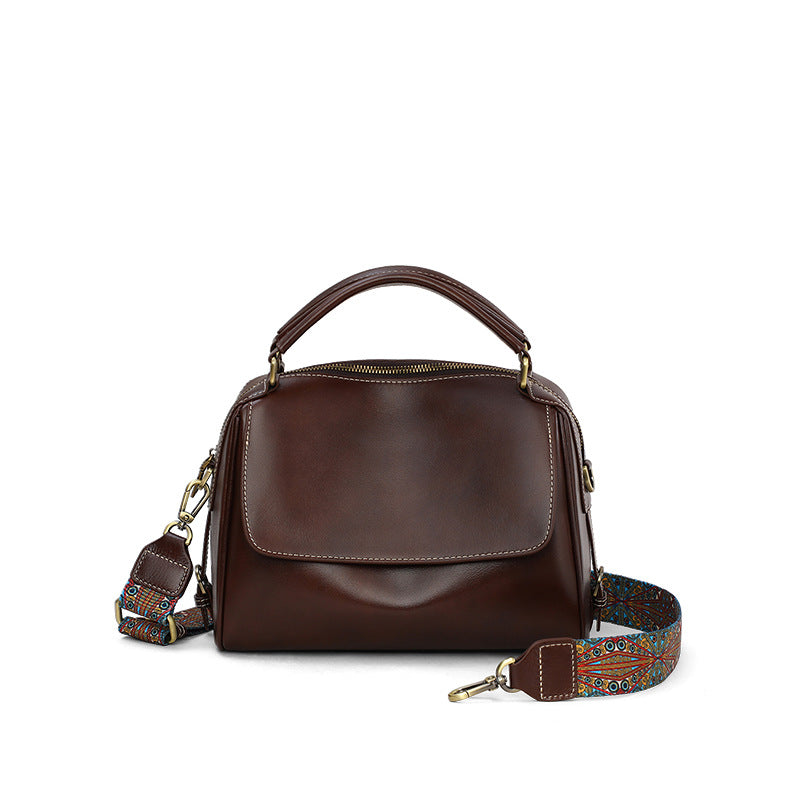 Women's Fashion Large Capacity Genuine Leather Portable Crossbody Bags