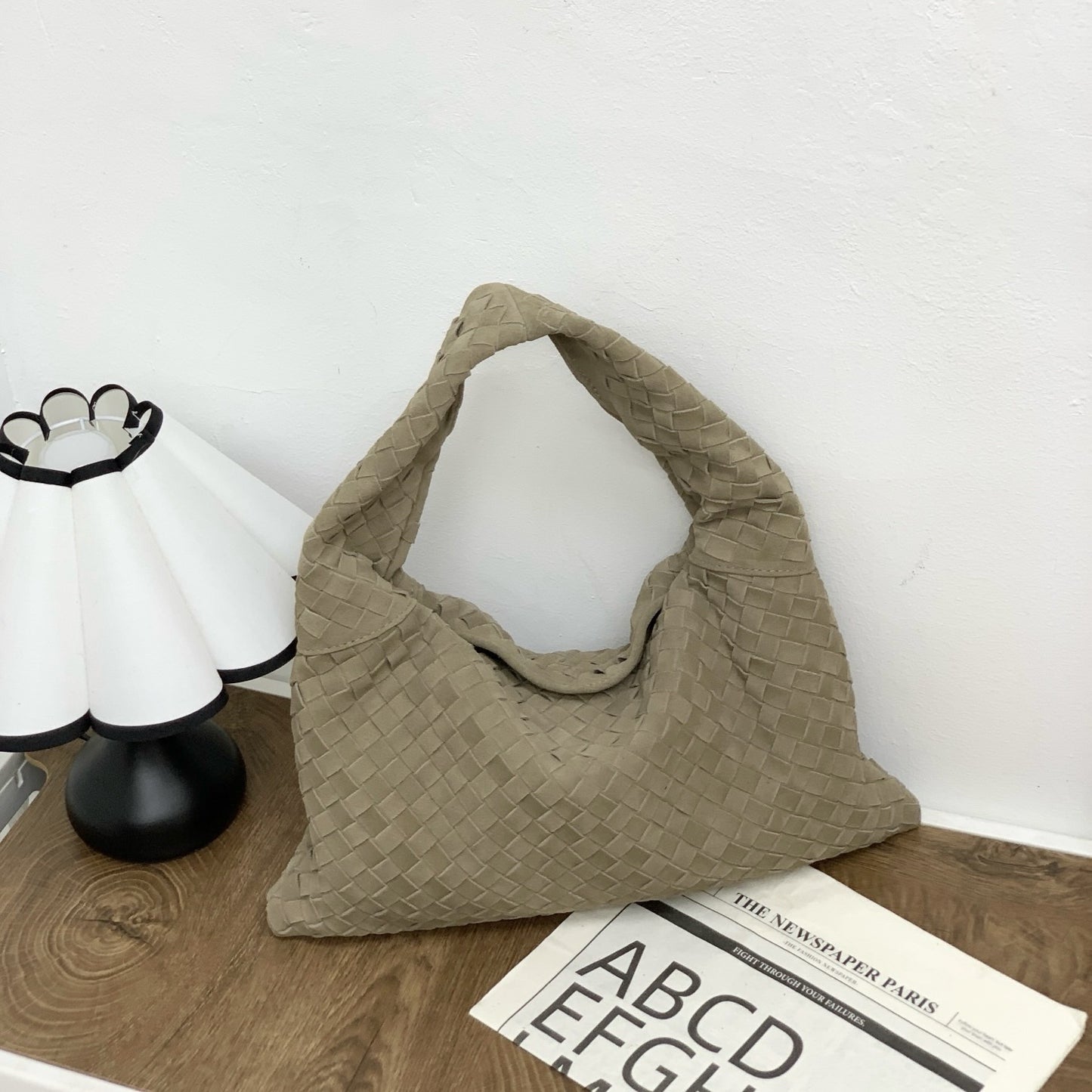 Women's Frosted Suede Large Capacity Croissant Crossbody Bags