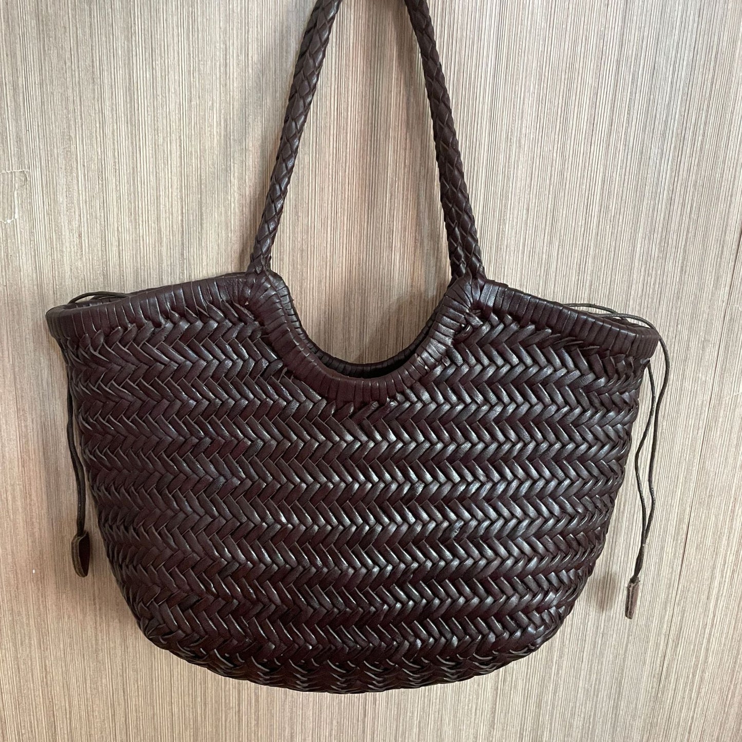 Women's Cow Woven Genuine Leather French Handbags