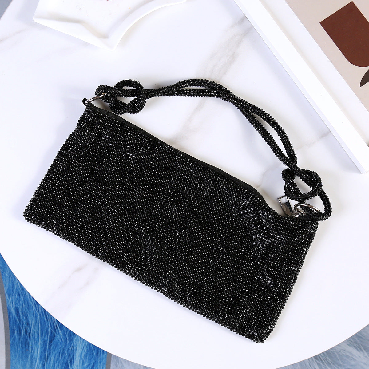 Women's New King Rhinestone Portable Underarm Shoulder Bags